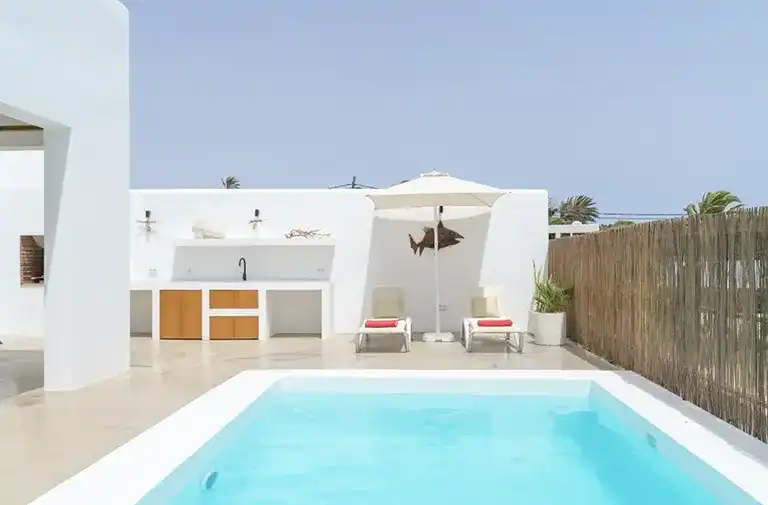 The private terrace and pool of Villa Casa del Aljibe